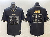 Men's Minnesota Vikings #33 Aaron Jones Black Golden Edition Limited Stitched Jersey Dzhi,baseball caps,new era cap wholesale,wholesale hats